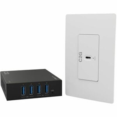 USB 3.2 Superbooster Wptx 4 Port Box Rx Superbooster 1-port USB Over Cat6a Wall