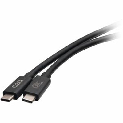 C2G 1M USB 4.0 USB-C to C (48V 5A) 240W Charging, 8K 60Hz Video and 40Gbps Data Transfer Cable - Black