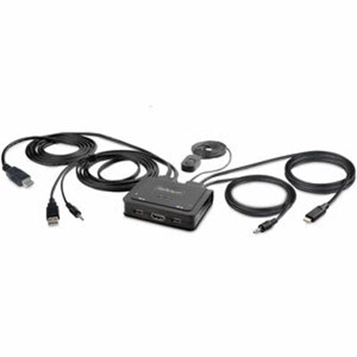 Startech - 2-Port Hybrid USB-C HDMI Cable KVM Switch