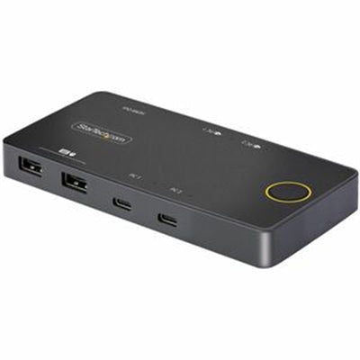 StarTech.com 2-Port USB-C KVM Switch Single-4K 60Hz HDMI Monitor Dual-100W Power Delivery Pass-through Ports Bus Powered USB Type-C/USB4/Thunderbolt 3