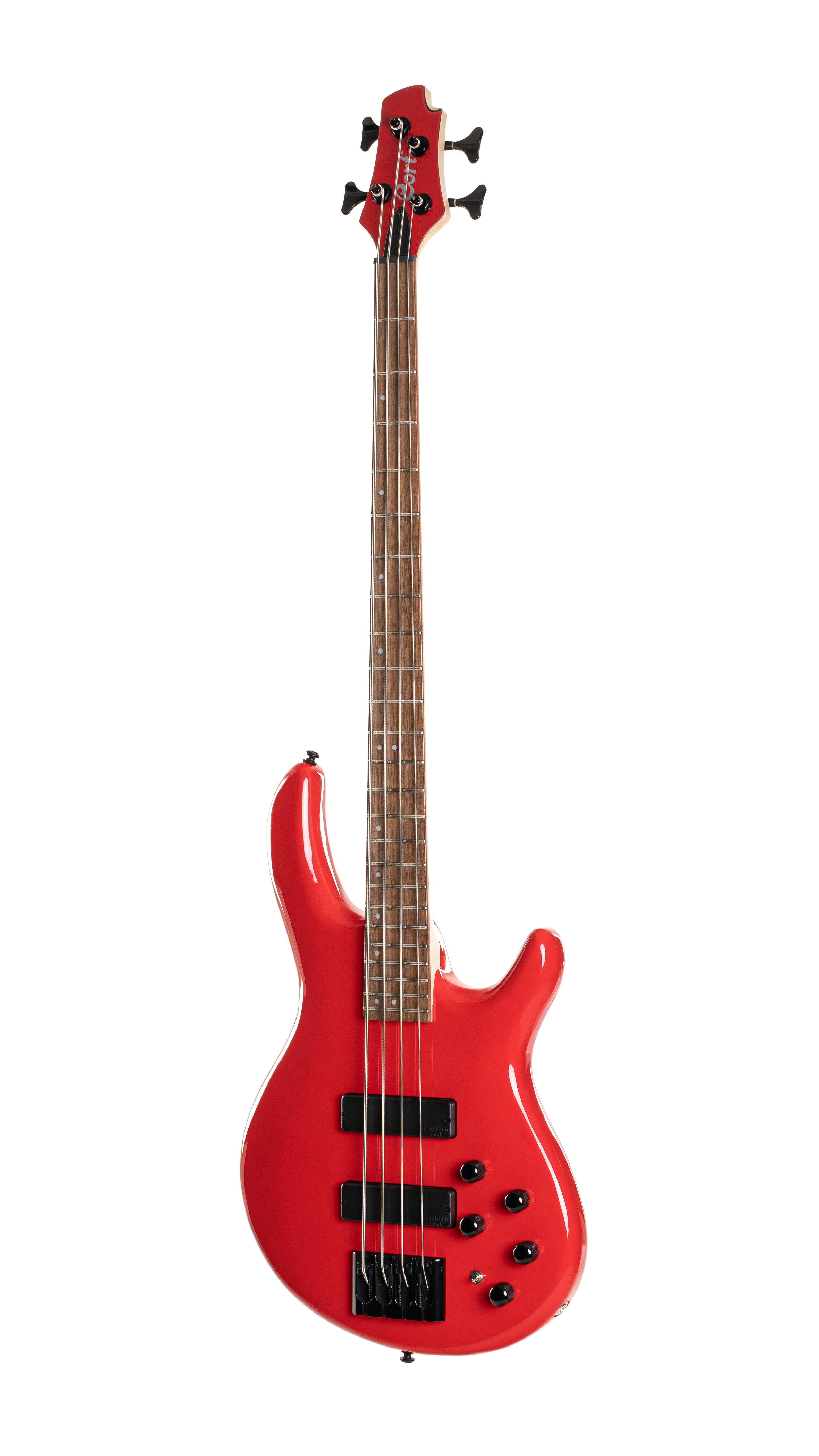 Cort C4DELUXECRD Artisan Series C4 Deluxe Bass Guitar. Candy Red