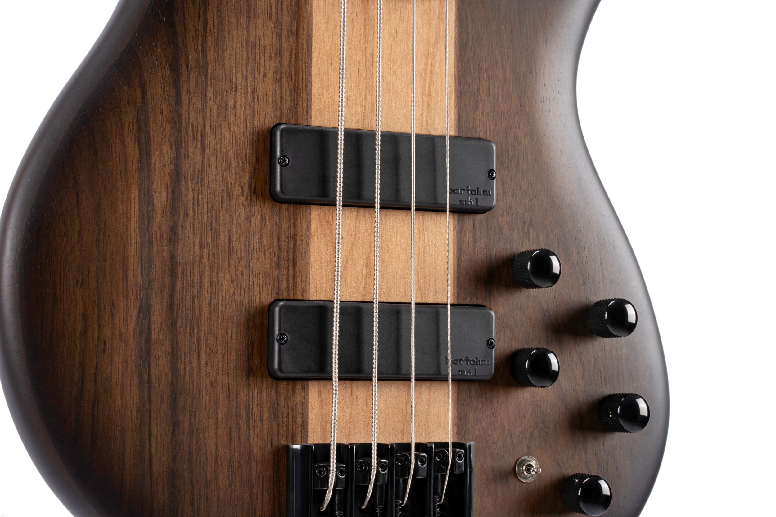 Cort C4PLUSOVMHABB Artisan Series C4 Plus OVMH Bass Guitar. Antique Brown Burst