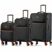 CHAMPS Classic II Collection - 3-piece Softside Luggage set - Black
