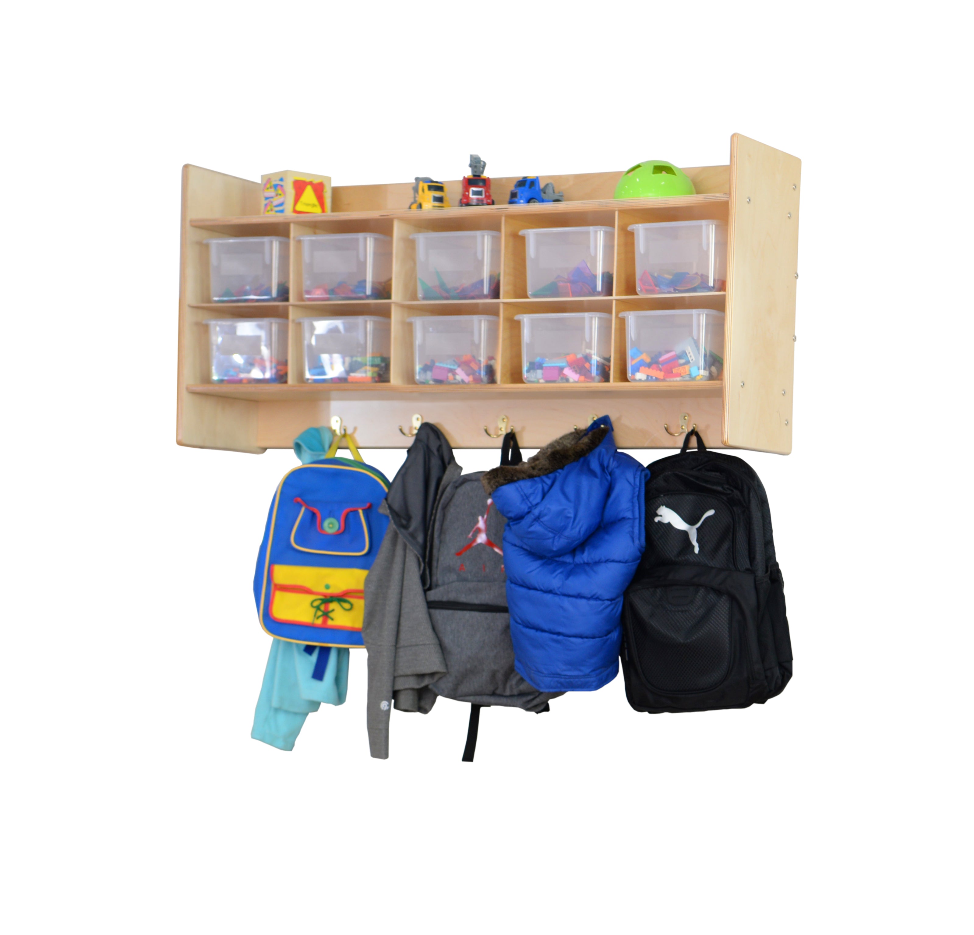 Contender Wall Hanging Storage with (10) Translucent Trays - RTA