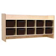 Contender Wall Hanging Storage with (10) Brown Trays - RTA