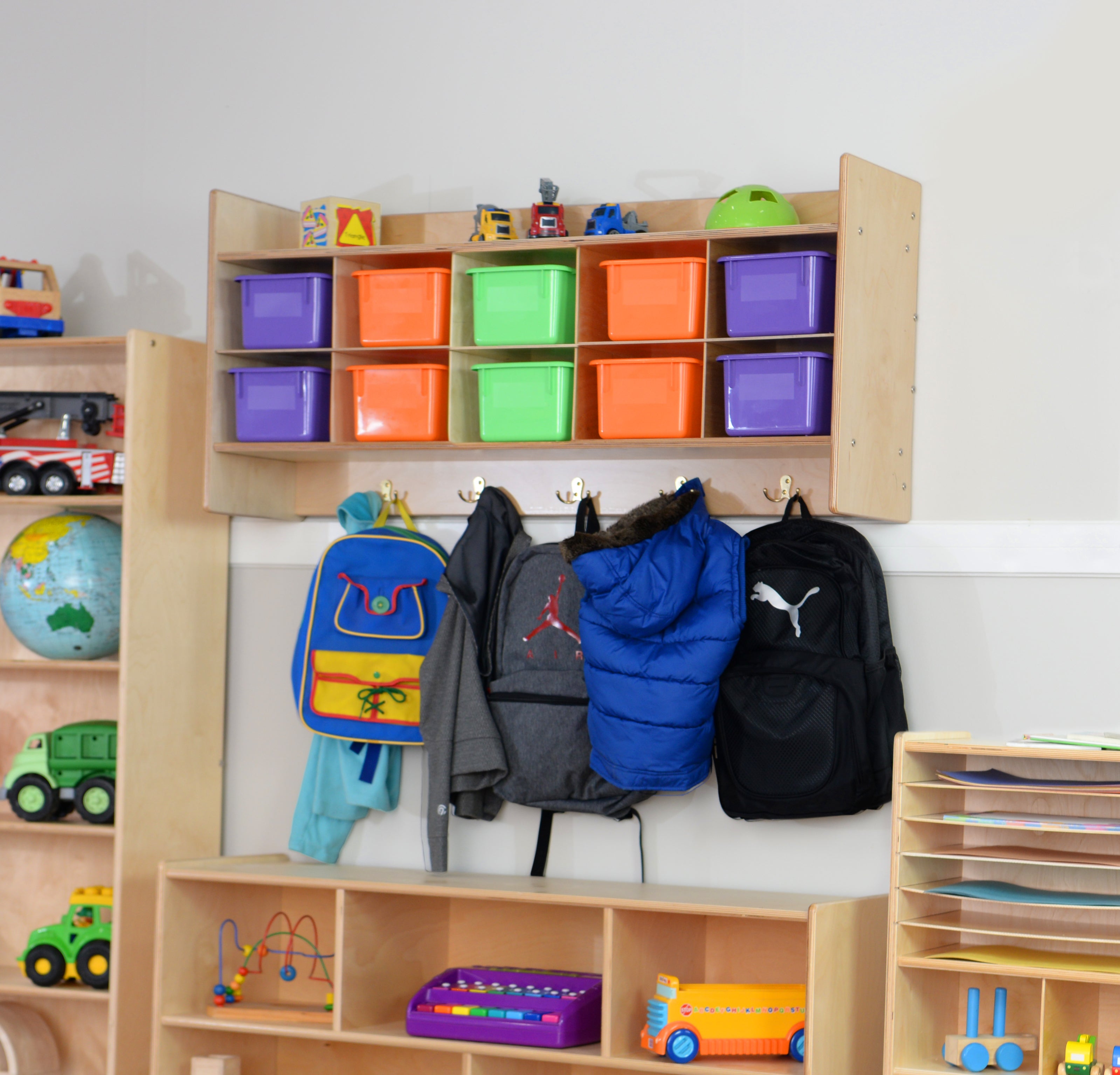 Contender Wall Hanging Storage with (10) Assorted Pastel Trays - RTA