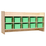 Contender Wall Hanging Storage with Lime Green Trays - RTA