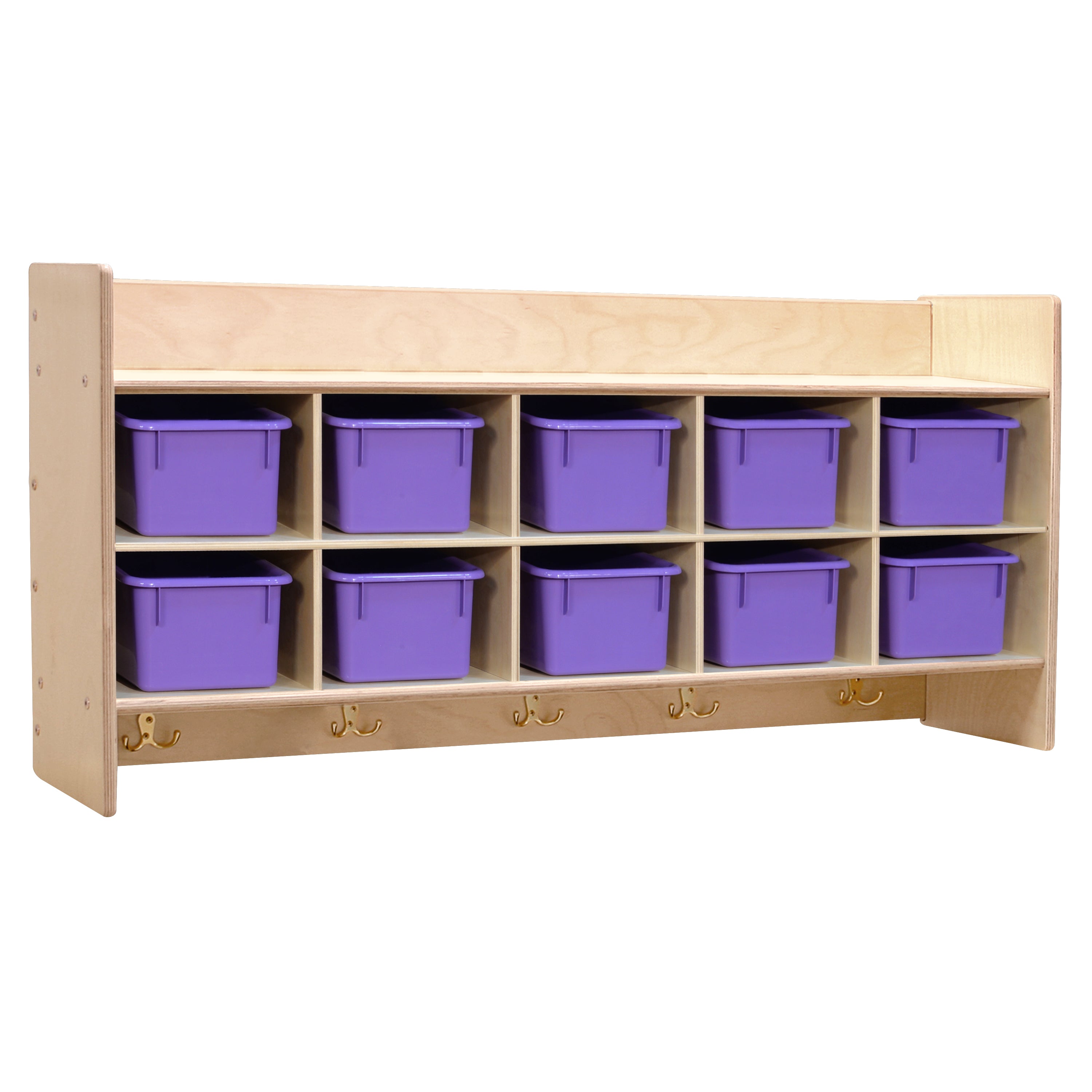 Contender Wall Hanging Storage with Purple Trays - RTA