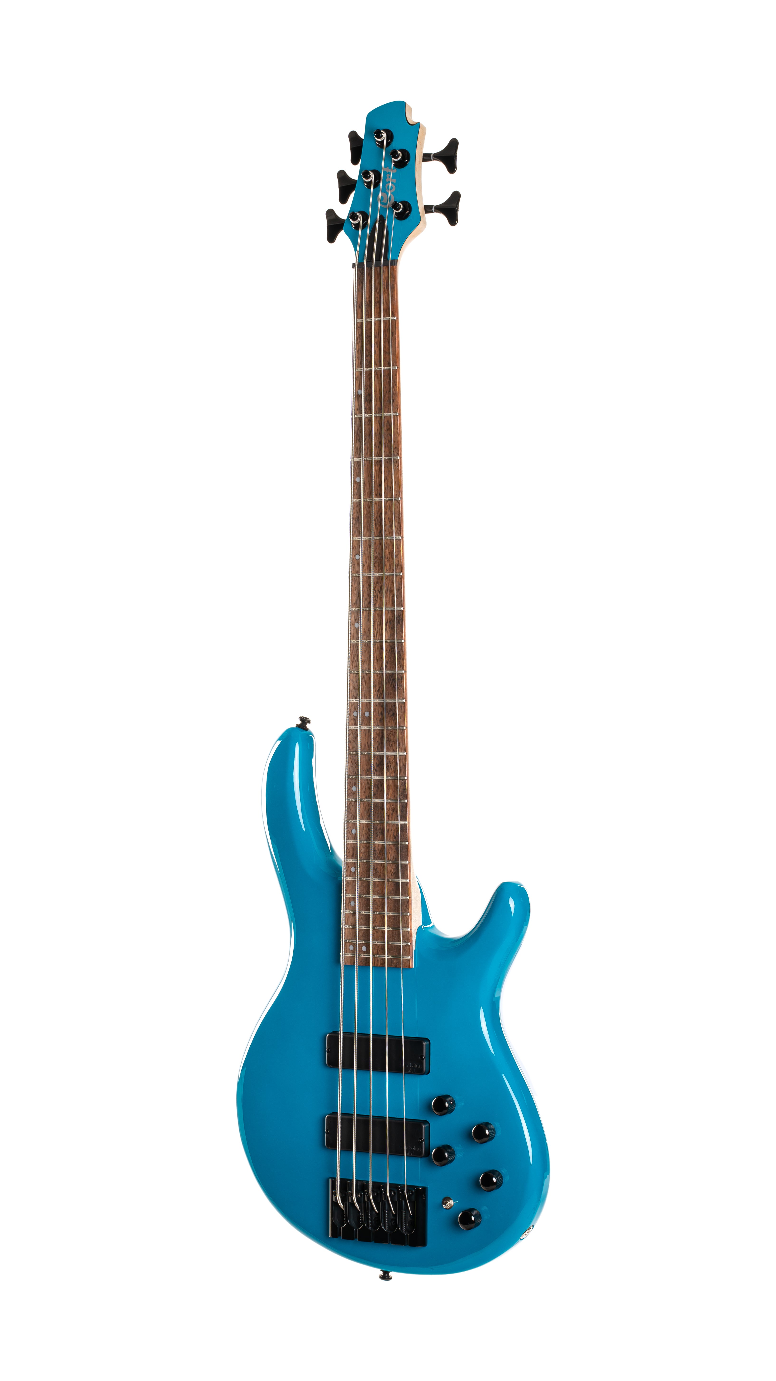 Cort C5DELUXECBL Artisan Series C5 Deluxe Bass Guitar (5 String). Candy Blue