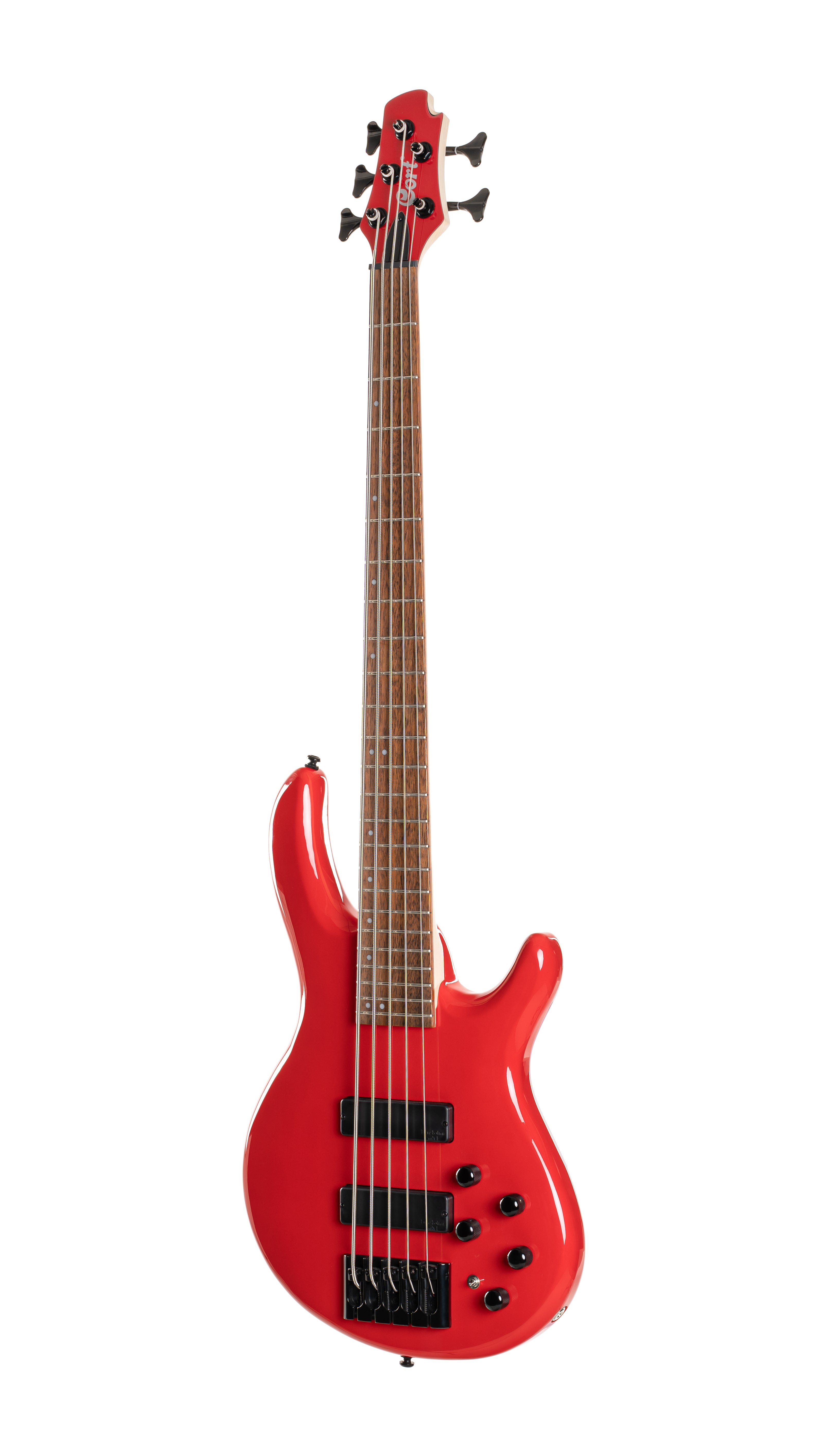 Cort C5DELUXECRD Artisan Series C5 Deluxe Bass Guitar (5 String). Candy Red
