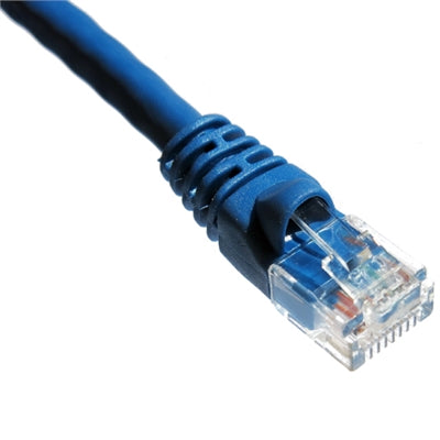 Axiom 14FT CAT6A 650mhz Patch Cable Molded Boot (Blue)