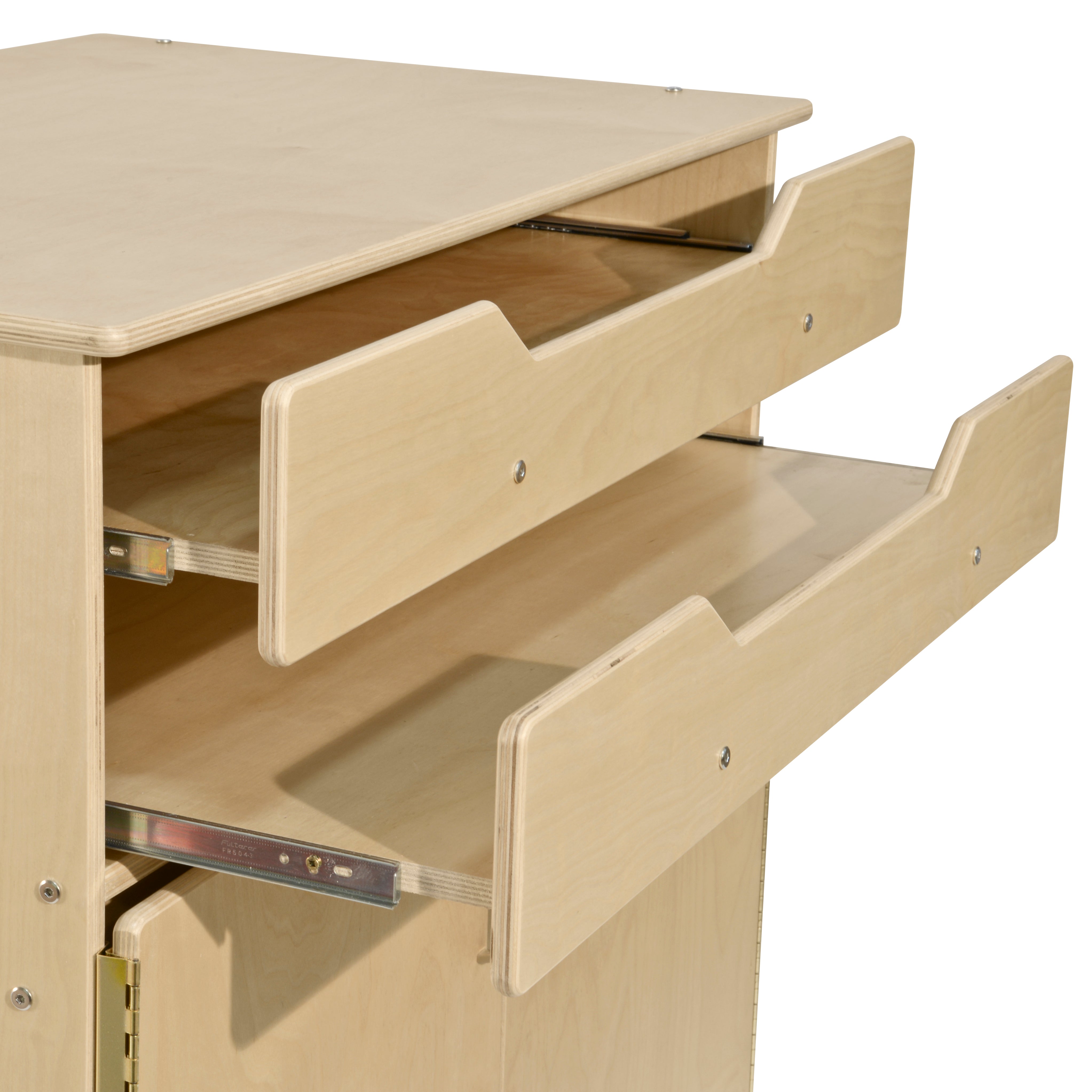 Contender Mobile Storage Cabinet with Exposed Drawers - Assembled