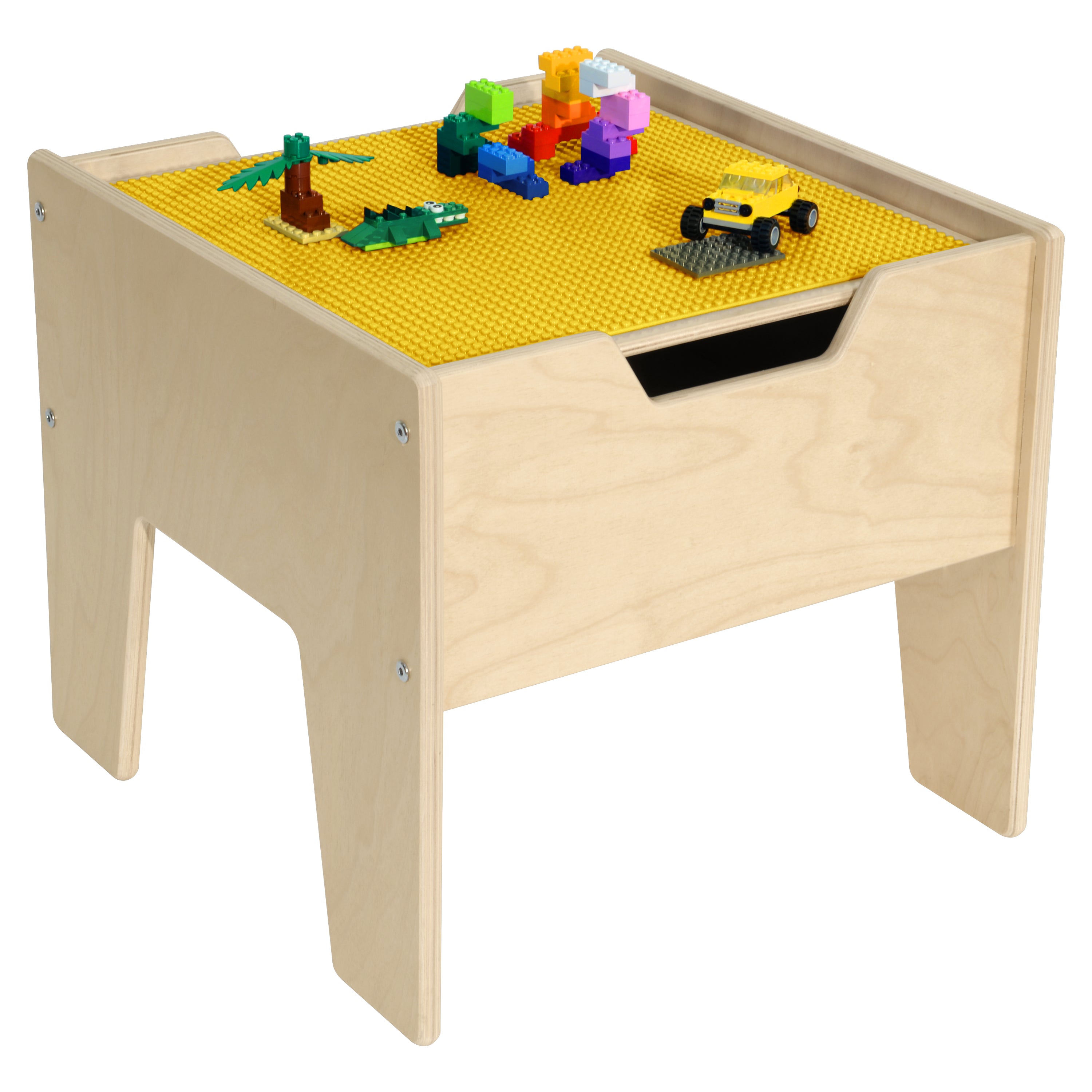 Contender 2-N-1 Activity Table with Yellow LEGO® Compatible Top - RTA