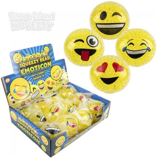 2.25" SQUEEZY BEAD EMOTICON BALL