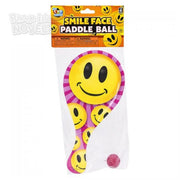 9" SMILE FACE PADDLE BALL,Pack of 12