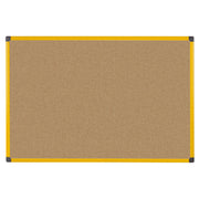 MasterVision Industrial Cork Bulletin Board 24"x36" Yellow Maya Frame