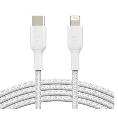 Belkin BoostCharge 3.28  USB Type C to Lightning Cable  White  1 Pack