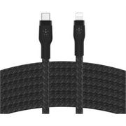 USB-c to Ltg, Braid Sil, 3m, Blk