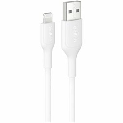 Belkin Boostcharge Eco USB-a to Lightning Cable (1m/3.3ft.) - Soft, Flexible Fast-Charging Cable, Lightning iPhone Charger Cord for iPhone 14 & Earlie