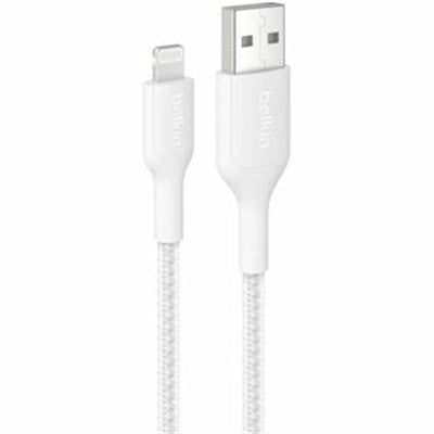 Belkin BoostCharge Pro 1m (3.3 Ft.) Braided USB-a/Lightning Cable - White
