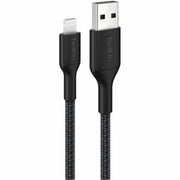 A - Ltg Cbl, Braided Pcr, 2M, Black