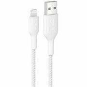 Belkin BoostCharge Pro 2m (6.6 Ft.) Braided USB-a/Lightning Cable - White