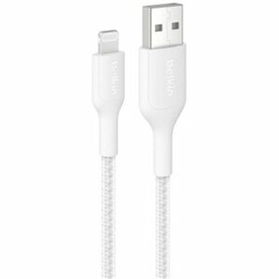 Belkin BoostCharge Pro 2m (6.6 Ft.) Braided USB-a/Lightning Cable - White