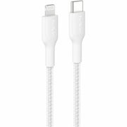 Belkin BoostCharge Pro 1m (3.3 Ft.) Braided USB-C/Lightning Cable - White