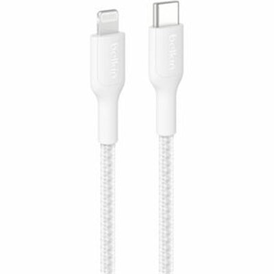 Belkin BoostCharge Pro 2m (6.6 Ft.) Braided USB-C/Lightning Cable - White