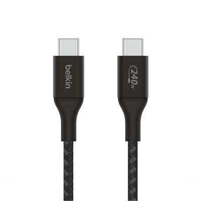 Belkin BoostCharge 240W USB-C to USB-C Cable, 6.6 Ft - Black
