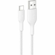 Belkin BoostCharge Braided USB-a to USB-C 2.0 Cable - 2m - White [CAB022fq2MWH]