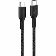 Belkin - Braided USB-C to USB-C Cable 60W, 3.3ft/1m, Black Model CAB024FQ1MBK