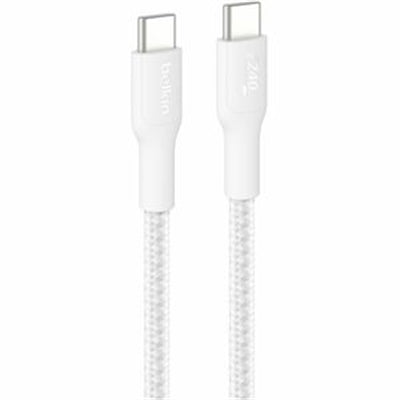 BoostCharge Pro USB-C to USB-C 240W 2.0 Braided PCR Cable 1M White