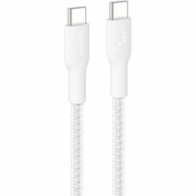 Belkin BoostCharge Pro 2m (6.6 Ft.) Braided USB-C Cable - White