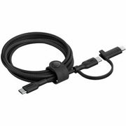 Belkin - BoostCharge Pro 5' 60W 2-in-1 Braided USB-C and Lightning Cable, Black