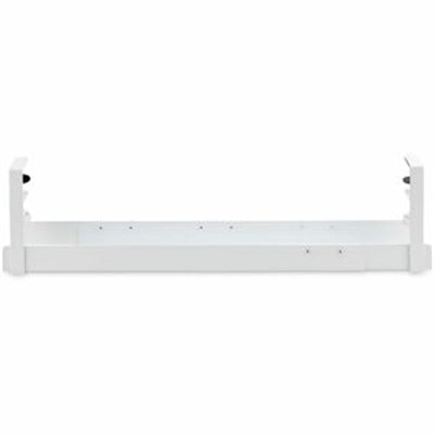 StarTech.com Under Desk Cable Management Tray Length Adjustable Cable Organizer Clamp-on Installation No Drilling Required Power Bar Holder White