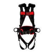 Protecta (Capital Safety) PRO Harness, Construction Style, Tongue Buckle Legs, Fixed Back D-ring & Side D-rings, Hip Pad and Belt, Moisture Wicking with breathable back padding, Black,  Medium/Large, **Replaces 1191209