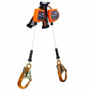3M™ DBI-SALA® Nano-Lok™ Edge Twin-Leg Personal Self Retracting Lifeline 3500280, Cable, Aluminum Rebar Hook, 8 ft., Class 2, ANSI