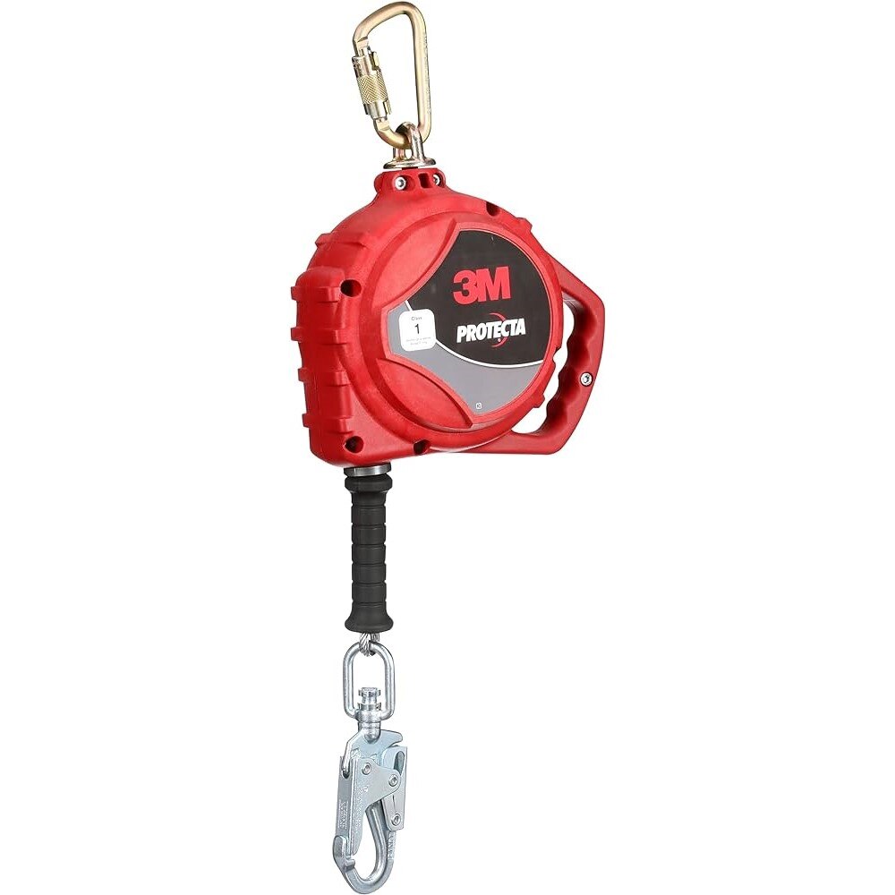 Self-Retracting Lifeline, Galvanized Cable, Steel Swivel Snap Hook, 20ft.