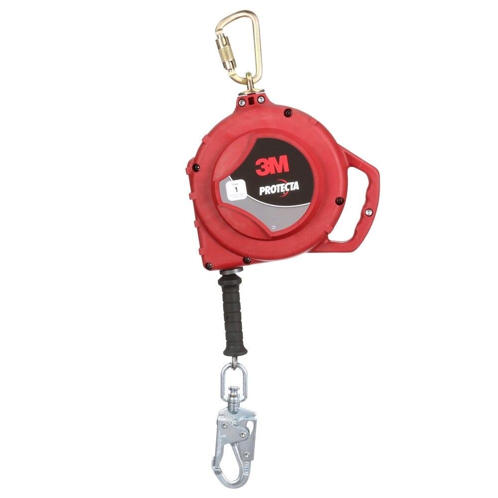 Self-Retracting Lifeline, Stainless Steel Cable, Steel Swivel Snap Hook, 50ft