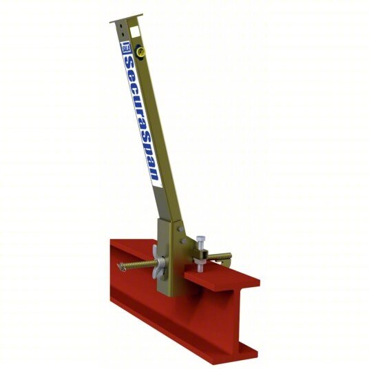 Stanchion with I-Beam Base for 3-3/8 in. Thick Flange; Fits up to 3-3/8 in. thick, 18 in.-24 in. wide