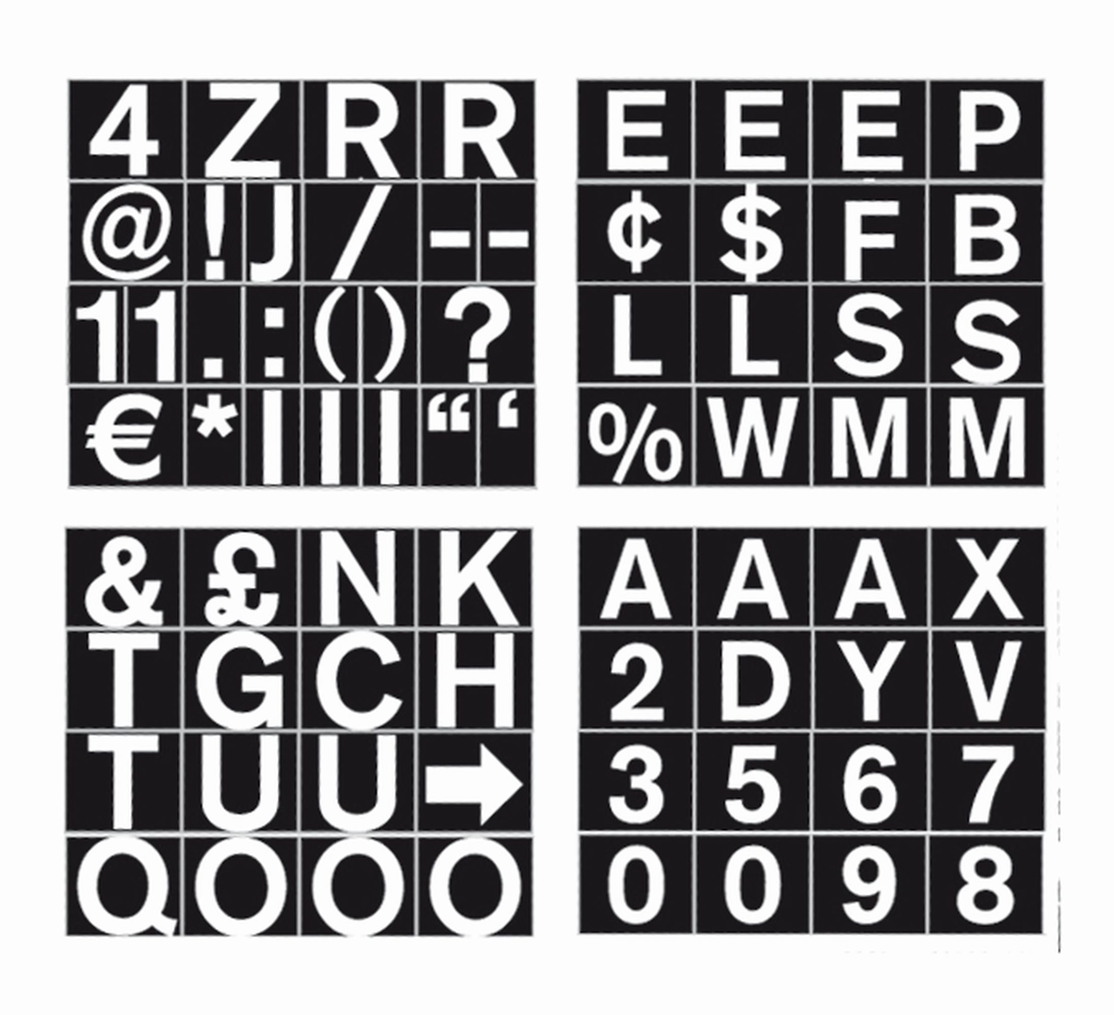 MasterVision 3/4" Magnetic Set of Letters, Numbers & Symbols
