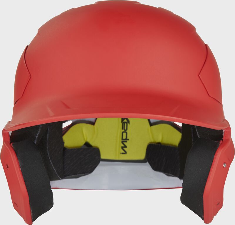 Rawlings Mach Carbon Adult 1-Tone Baseball Helmet - Large - Scarlet