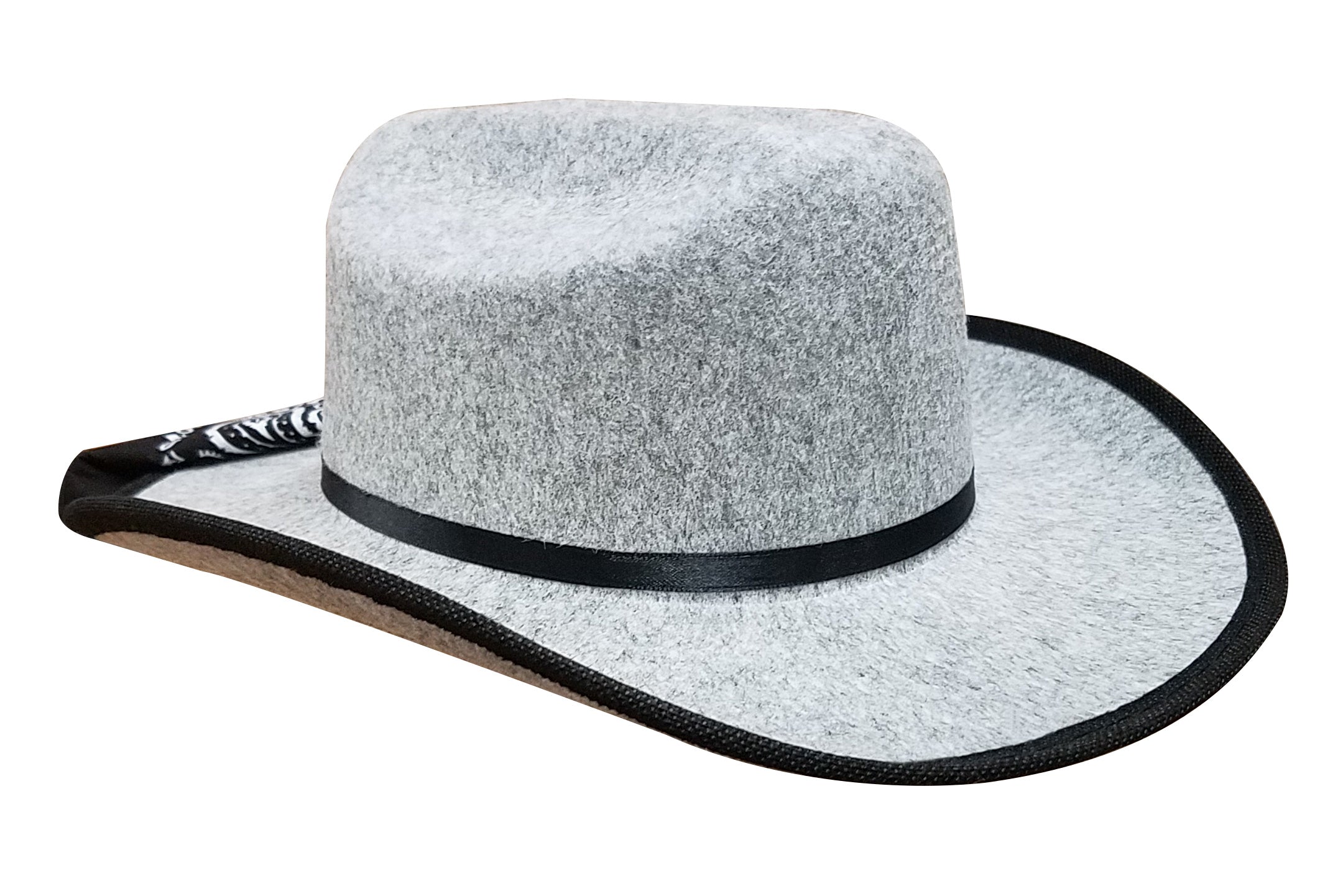 Jr. Cowboy Hat, Gray, With Bandanna