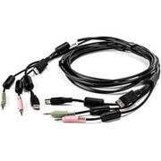 Cable, 1-Displayport/1-USB/2-Audio, 6Ft