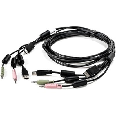 Cable, 1-Displayport/1-USB/2-Audio, 6Ft