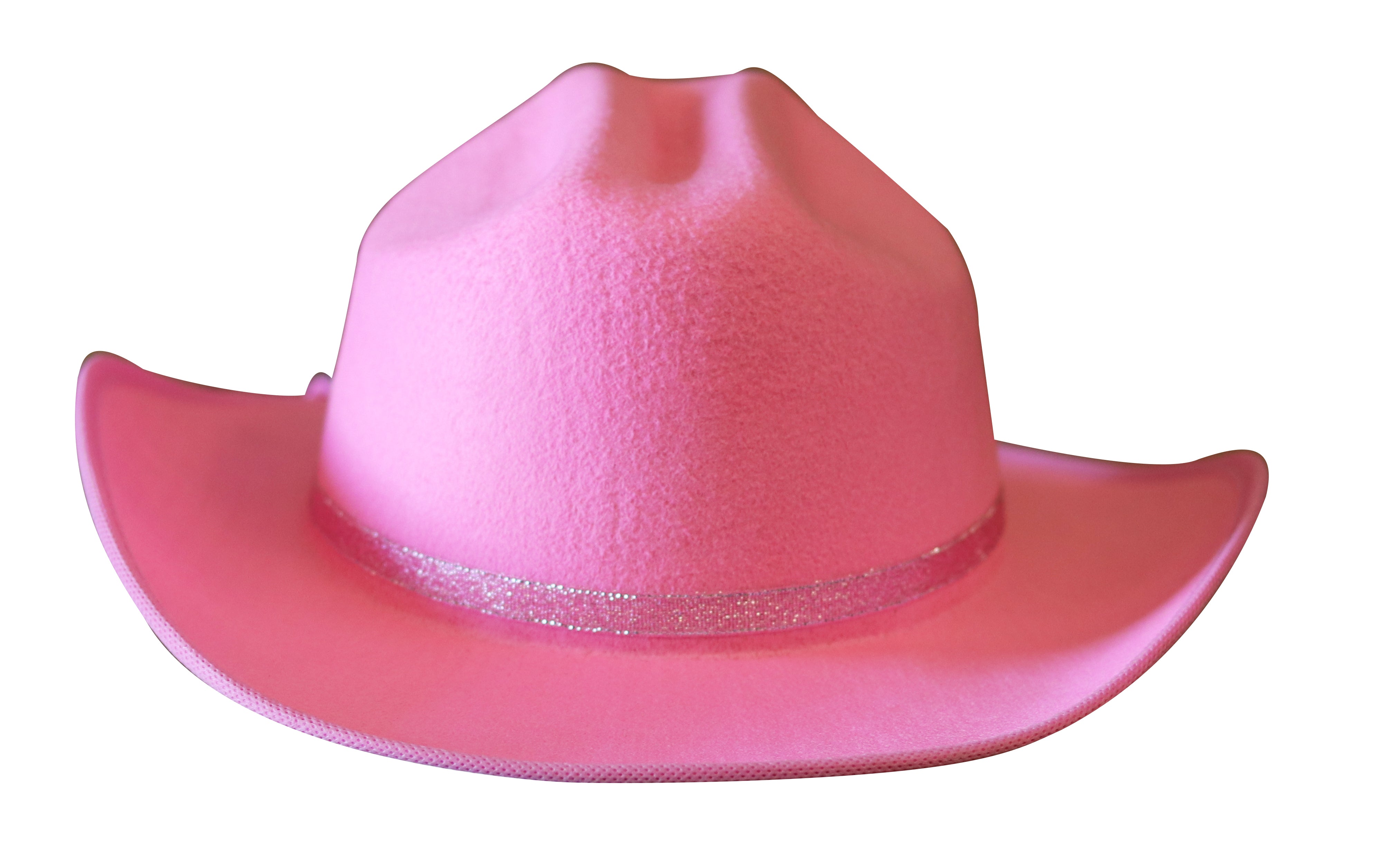 Jr. Cowboy Hat With Rodeo Texas Shape Logo, Pink, Sparkle Ribbon And Bandanna