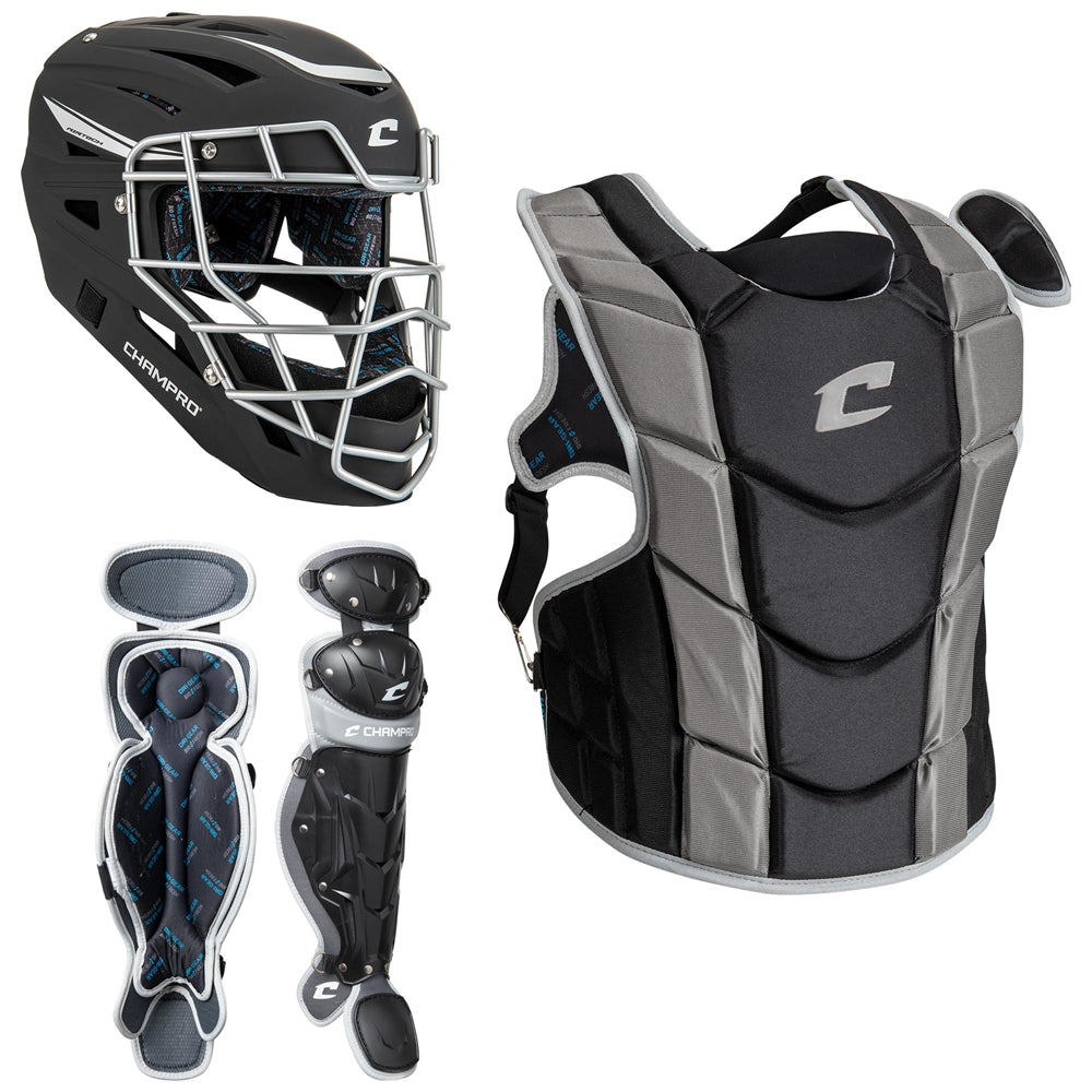 Optimus Pro Fastpitch Catcher's Kit - Black, Varsity