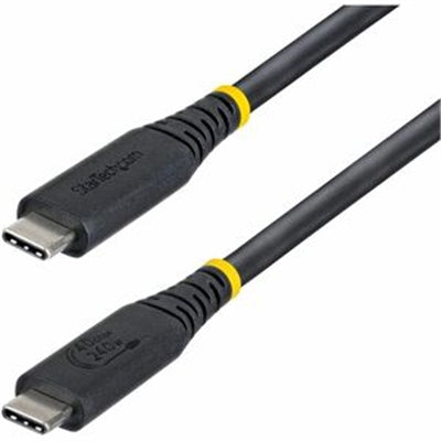 StarTech 1.5ft (45cm) USB4 Cable, 40Gbps, USB-IF Certified USB-C Cable, 240W, 8K 60Hz/4K 240Hz DP2.1, Thunderbolt 4 Compatible, Black