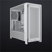 CORSAIR - Frame 4000D White Steel / Tempered Glass ATX Mid Tower Computer Case - White